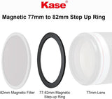 82mm Step-up Adapter Rings for 82mm Kase Revolution Magnetic Filters (49-77mm lenses)